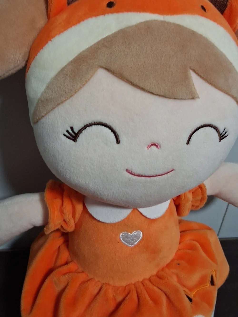 Gloveleya Orange Fox Dress Plush Doll - Kids Toy